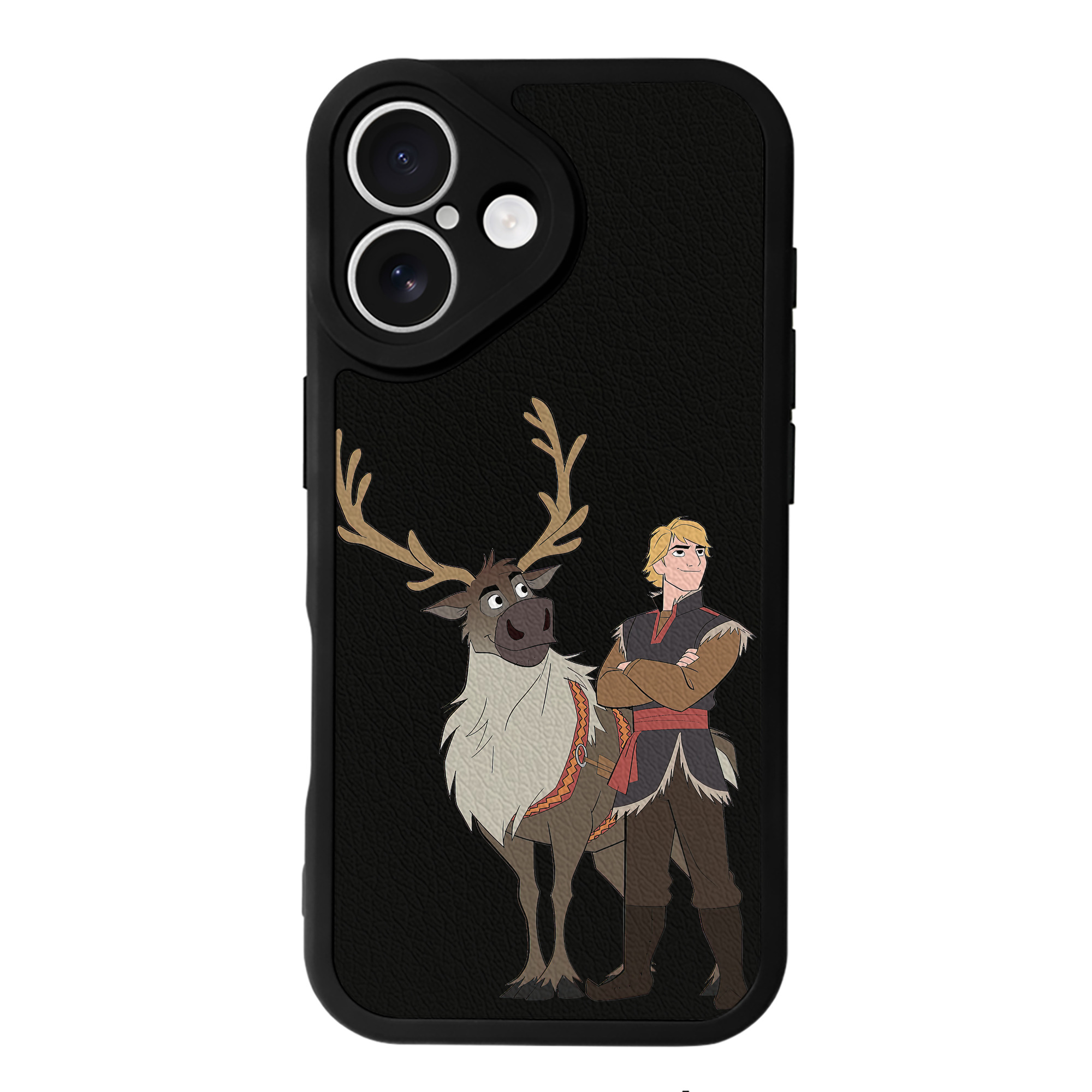 （画像用） アナと雪の女王 アンナ エルサ Frozen Anna Elsa 【iPhone 16シリーズ対応】シリコンスマホケース（レザー調） 材質：シリコン